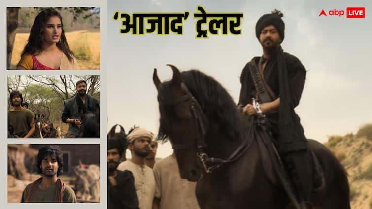 azaad trailer ajay devgn to play dacoit aaman devgan rasha thadani focuses on horse diana penty