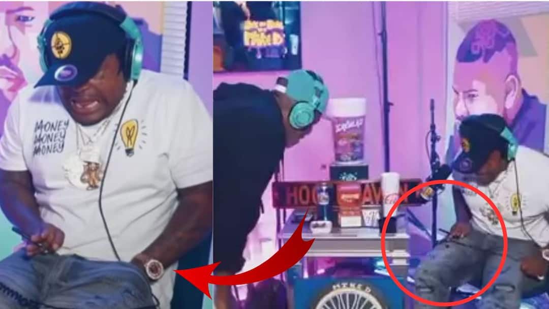 Viral Video of LIVE Podcast rapper og 2 low accidentally shoots himself in leg during live podcast Know All Details Viral Video: लाईव्ह पॉडकास्टमध्येच रॅपरनं स्वतःवर झाडली गोळी; व्हिडीओ पाहिल्यानंतर चाहत्यांना बसला धक्का!