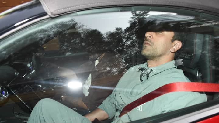 Ranbir Kapoor was papped outside Yash Raj studio in a red luxury automobile looking his most handsome self.