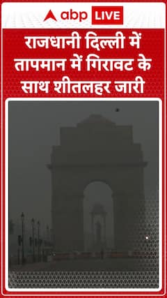Cold Wave Hits Delhi: Temperature Drops, Intensifying the Chill | ABP News