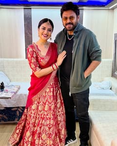 Sreemukhi Family with Venkatesh : వెంకీమామతో శ్రీముఖి ఫ్యామిలీ ఫోటోలు.. సంక్రాంతికి వస్తున్నాం ప్రీ రిలీజ్ ఈవెంట్​ వైబ్స్ మామూలుగా లేవుగా