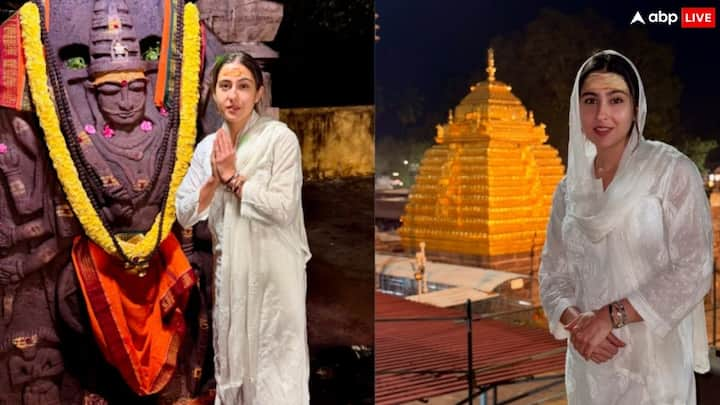 Sara Ali Khan: सारा अली खान अक्सर मंदिरों के दर्शन करती रहती हैं. फिलहाल एक्ट्रेस ने अपने पहले सोमवार की शुरुआत महादेव के दर्शन से की. इसकी तस्वीरें भी उन्होंने इंस्टा अकाउंट पर शेयर की हैं.