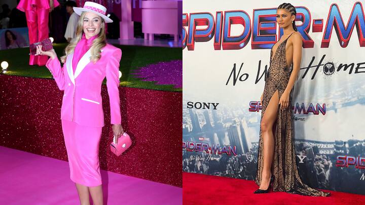 Many Hollywood stars have also mastered the art of method dressing using their outfits to channel their on screen characters. Zendaya worn a stunning spiderweb inspired gown while promoting her movie 'Spider-Man: No Way Home' that perfectly showed the movie's theme. Similarly, Margot Robbie wore all pink outfits that mirrored the iconic barbie to promote her film 'Barbie'. Celebrities like Jenna Ortega, Blake Lively, Cynthia Erivo, and Ariana Grande also adopted this trend and used fashion to promote their films. (Image Source: Twitter/@voguemagazine, @MCU_Direct)