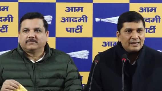 Sanjay Singh-Led AAP Leaders Stopped From Going Inside Delhi CM Residence Amid 'Sheesh Mahal' Row