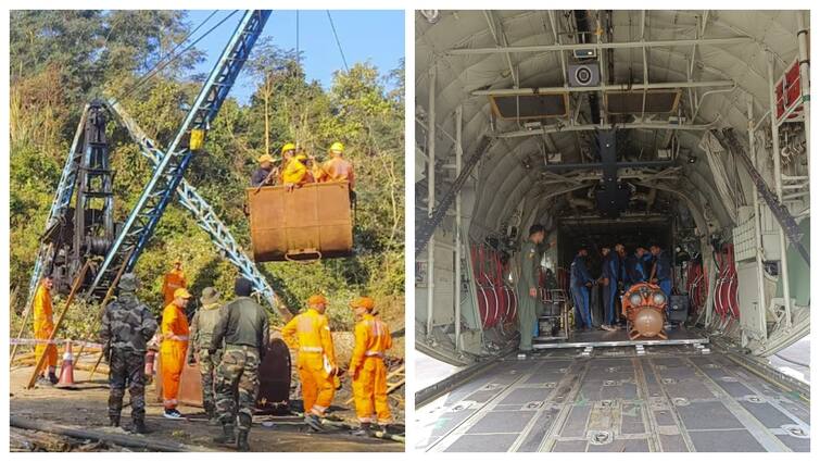 Assam mining Accident Indian Navy deployed with Specialised equipment From Visakhapatnam திக் திக்.. நிலக்கரி சுரங்கத்தில் சிக்கி தவிக்கும் தொழிலாளர்கள்.. களத்தில் இறங்கிய இந்திய கடற்படை!