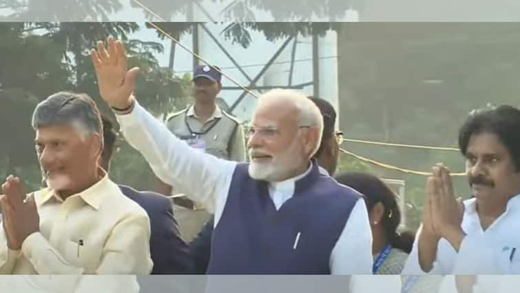 PM Narendra Modi Visits Andhra Pradesh, Lays Foundation For Key Development Projects