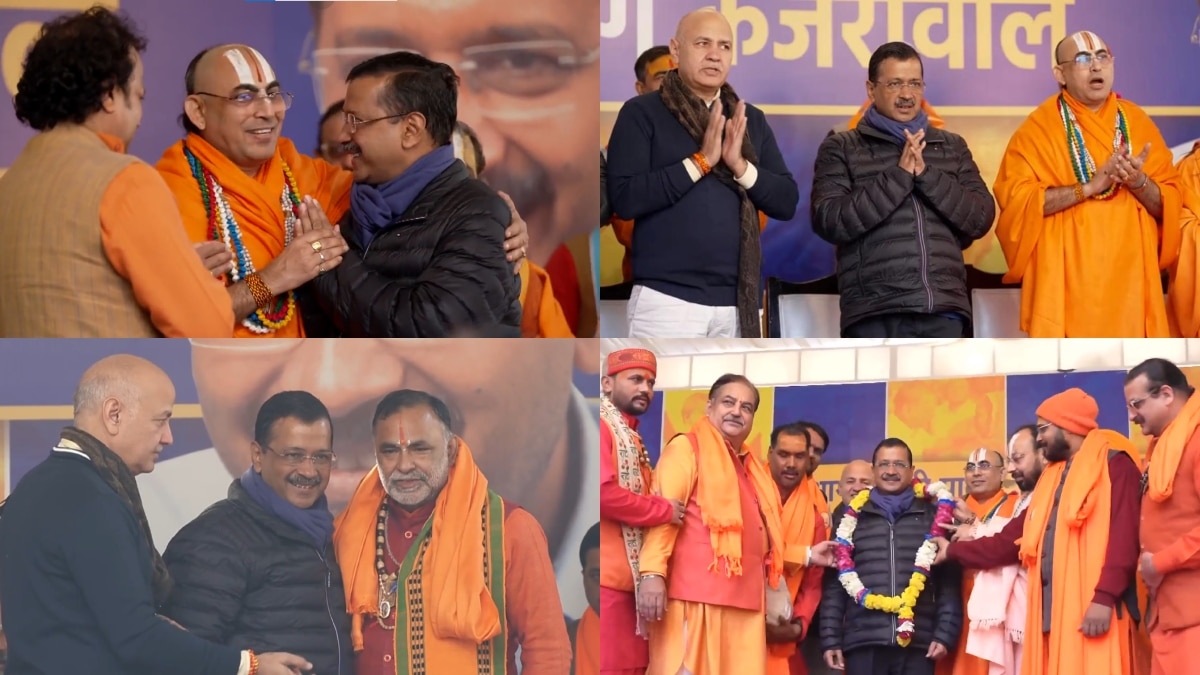 पुजारियों के आगमन से AAP मुख्यालय भगवामय, अरविंद केजरीवाल बोले- ‘जो सनातन के लिए काम कर रहे…’