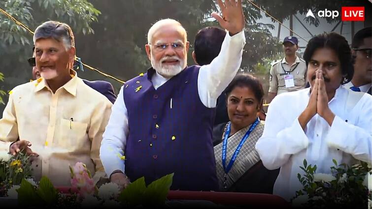 PM Modi launch significant green energy and infrastructure development projects In Andhra Pradesh प्रधानमंत्री मोदी ने आंध्र प्रदेश में 2 लाख करोड़ रुपये से ज्यादा की परियोजनाओं का किया उद्घाटन