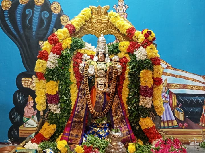 கரூர் ரங்கநாதர் சுவாமி ஆலயத்தில் வைகுண்ட ஏகாதசி ஒன்பதாம் நாள் சுவாமி திருவீதி உலா