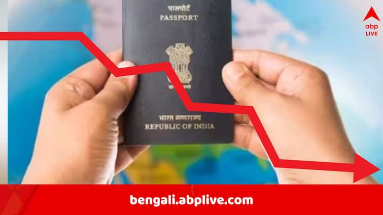 india ranking dropped by five places in world most powerful passport list Prefix: Most Powerful Passports Most Powerful Passports: ক্ষমতার ভরকেন্দ্রে কি রদবদল? আমেরিকা, ব্রিটেনকে ছাপিয়ে গেল এশিয়ার দুই দেশ, পাসপোর্ট সূচকে আরও নামল ভারত