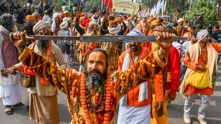 Sadhus from different 'akharas' or sects have started to arrive in Uttar Pradesh's Prayagraj for the Maha Kumbh Mela, which takes place once in 12 years, starting from January 13.