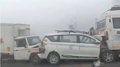 मुरादाबाद में घने कोहरे के कारण हुआ भीषण सड़क हादसा, पुलिस की गाड़ी भी क्षतिग्रस्त