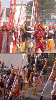 MAHAKUMBH: शाही अंदाज में महाकुंभ पहुंची वैष्णो अखाड़ा के पेशवाई | ABP NEWS