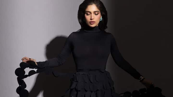 Bhumi Pednekar shared photos of herself dressed in a show-stopping ensemble that effortlessly blended sophistication with drama.