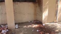 पानाच्या पिचकाऱ्यांनी भिंती लाल भडक,तंबाखूच्या पुड्या, कचरा..सरकारी इमारत आहे की खंडर?