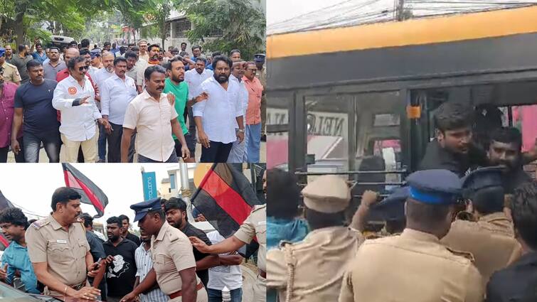 Nam tamilar katchi seeman controversy speech make TPDK angry tnn சீமான் வீட்டு அருகே பரபரப்பு.. உடைக்கப்பட்ட கார் கண்ணாடி.. த.பெ.தி.கவினர் கைது