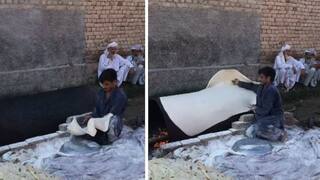 ਪਾਕਿਸਤਾਨੀਆਂ ਦੀ ਨਵੀਂ ਕਾਢ ! ਬਣਾਈ ਜਾ ਰਹੀ 12 ਫੁੱਟ ਦੀ ਰੋਟੀ, ਲੋਕਾਂ ਉਡਾਇਆ ਮਜ਼ਾਕ, ਖਾਣੀ ਜਾਂ ਉੱਤੇ ਲੈਣੀ, ਦੇਖੋ ਵੀਡੀਓ