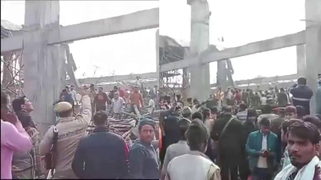 under construction roof of railway station collapsed in up Kannauj Railway Station: యూపీలో తీవ్ర విషాదం - రైల్వే స్టేషన్‌లో కూలిన పైకప్పు, శిథిలాల కింద చిక్కుకున్న కూలీలు