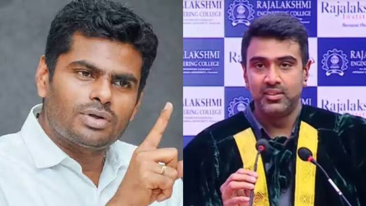 BJPs Annamalai On cricketers R Ashwin's Hindi Remark Annamalai: ”இந்தி தேசிய மொழி இல்லையா?” அஷ்வின் என்ன சொல்றது? ”நானே..” சீறிய அண்ணாமலை
