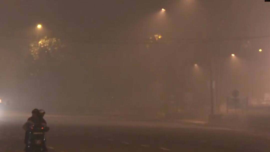 Delhi Wakes Up To Foggy Morning After Light Rainfall, More Showers Likely Today Delhi Fog Weather Thunderstorms Hail Expected Fog Delays Flights Trains From IGI Delhi Wakes Up To Foggy Morning After Light Rainfall, More Showers Likely Today