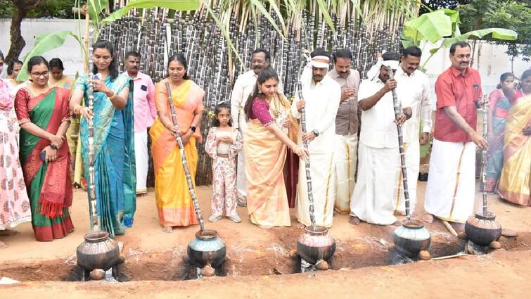 Policemen celebrate Samattva Pongal festival with their families in Salem Pongal 2025: களைக்கட்டிய  சமத்துவ பொங்கல் விழா...  குடும்பத்துடன் கொண்டாடிய காவலர்கள்