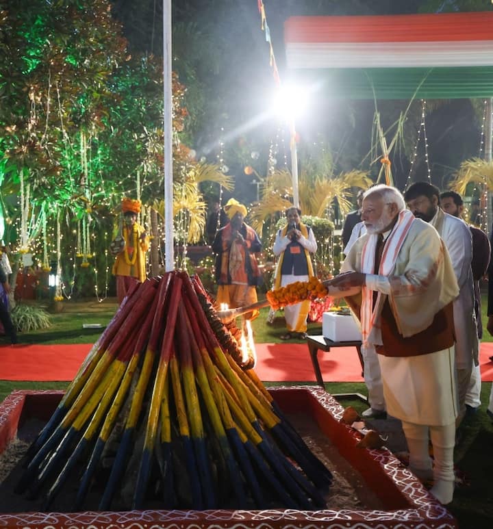 “Attended Sankranti and Pongal celebrations at the residence of my ministerial colleague, Shri G. Kishan Reddy Garu. Also witnessed an excellent cultural programme. People across India celebrate Sankranti and Pongal with great fervour. It is a celebration of gratitude, abundance and renewal, deeply rooted in the agricultural traditions of our culture,” the Prime Minister posted on X. (Photo: X/@narendramodi)