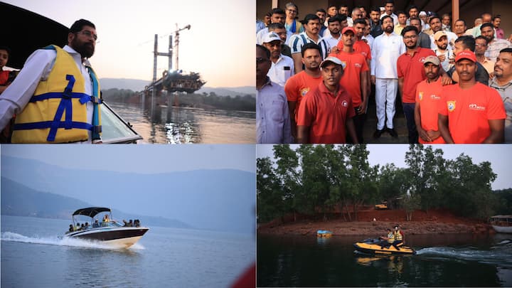 Eknath Shinde Photo : उपमुख्यमंत्री एकनाथ शिंदे हे दरे गावी आले असताना त्यांनी कोयना जलाशयाजवळील मुनावळे,वासोटा किल्ला, तापोळा पट्ट्यातील विविध भागांना भेट दिली.