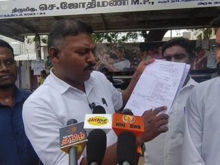 கரூர் பேருந்து நிழல் குடை திட்டத்தில் முறைகேடு -  ஜோதிமணி மீது குற்றச்சாட்டு