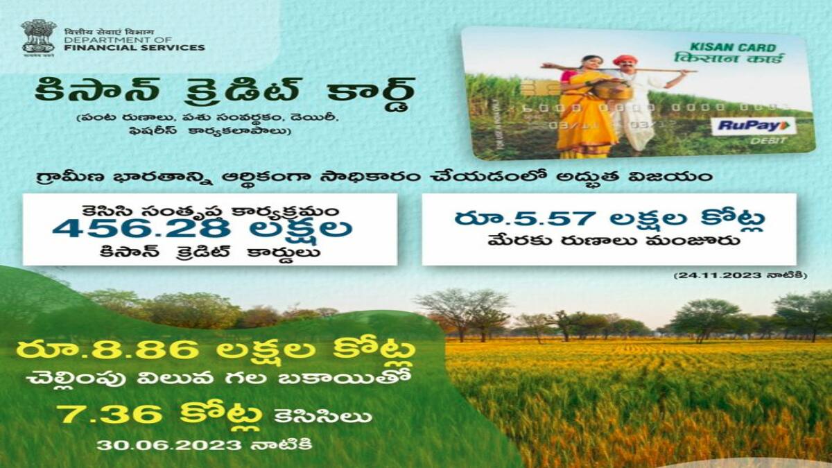 Kisan Credit Card: రైతులకు కేంద్ర ప్రభుత్వం శుభవార్త- రూ.5 లక్షల వరకు రుణాలు!