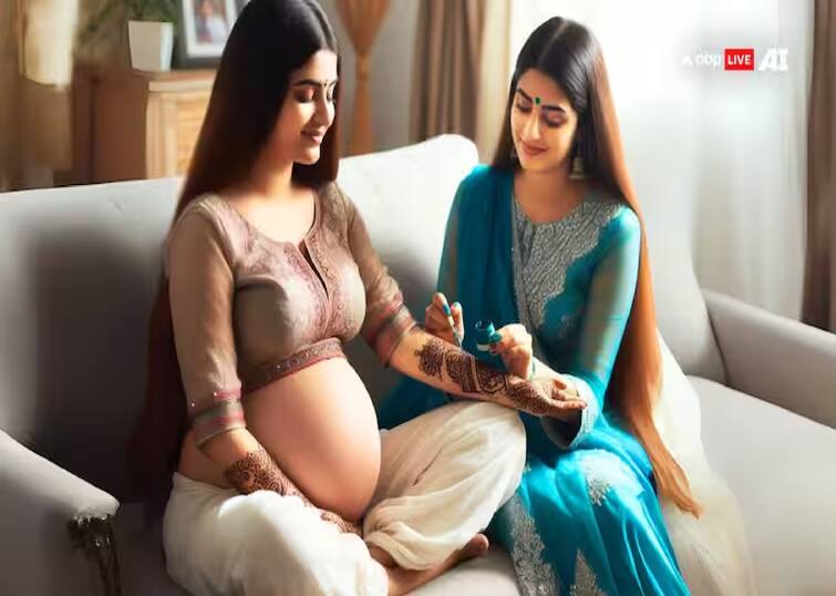 Does applying henna during pregnancy really have adverse effects on the baby's skin Mehndi in Pregnancy : શું ખરેખર પ્રેગ્નન્સીમાં મહેંદી લગાવવાથી બાળકની સ્કિન પર થાય છે વિપરિત