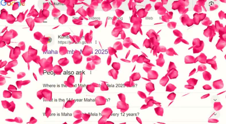 google-showing-special-animation-on-occasion-of-mahakumbh-2025-this-is-how-you-can-see-it Google 'ਤੇ ਮਹਾਕੁੰਭ ਸਰਚ ਕਰਦਿਆਂ ਹੀ ਹੋਵੇਗੀ ਫੁੱਲਾਂ ਦੀ ਵਰਖਾ, ਗੁਲਾਬ ਦੀਆਂ ਪੰਖੜੀਆਂ ਨਾਲ ਭਰ ਜਾਵੇਗੀ ਸਕ੍ਰੀਨ, ਇਦਾਂ ਲਓ ਮਜ਼ਾ