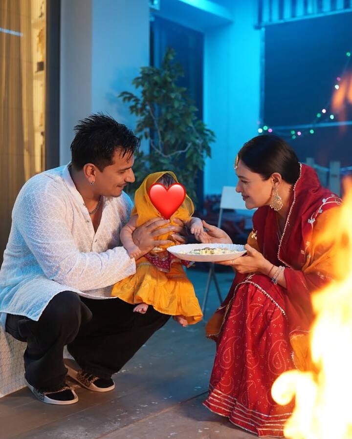 Prince Narula Shares Pics Of Lohri Celebration With Wife Yuvika Chaudhary  And Daughter Amid Separation Rumours