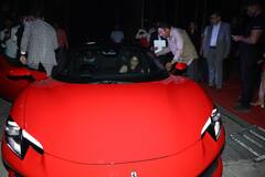 Madhuri Dixit Adds Luxe Ferrari To Her Collection, Takes It For A Spin Shriram Nene. See Pics