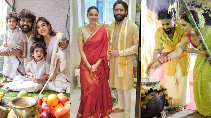 South Stars Pongal Pics: साउथ स्टार्स ने धूमधाम से अपने परिवार के साथ पोंगल और मकर संक्रांति का त्योहार सेलिब्रेट किया है. नीचे देखिए इनकी तस्वीरें....