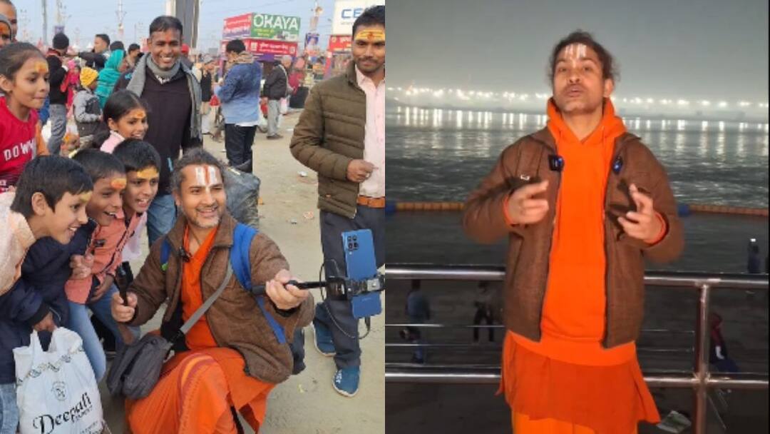 Maha Kumbh 2025 : చేతిలో ఆఫిల్ ఐఫోన్, ట్రైప్యాడ్ - 'డిజిటల్ బాబా' గా అవతారమెత్తి నెలకు రూ.1.5లక్షలు సంపాదిస్తోన్న సాధువు Maha Kumbh 2025 : Apple Iphone & Tripod in hand, Digital Baba Redefines Spirituality with a modern twist Maha Kumbh 2025 : చేతిలో ఆఫిల్ ఐఫోన్, ట్రైప్యాడ్ - 'డిజిటల్ బాబా' గా అవతారమెత్తి నెలకు రూ.1.5లక్షలు సంపాదిస్తోన్న సాధువు