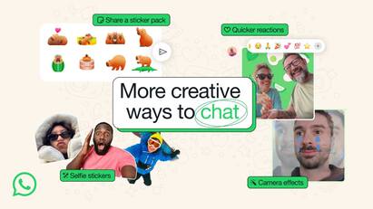WhatsApp Brings New Camera Effects, Stickers, and Shortcut for Reacting to Messages செல்ஃபியை ஸ்டிக்கராக மாற்றும் வசதி அறிமுகம் - மெட்டா கொடுத்த அப்டேட்!