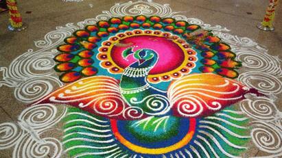 Mattu pongal 2025 people decorate rangoli kolam house know details here Rangoli Kolam: கோலங்கள்! கோலங்கள்! வாசல் எல்லாம் வண்ண வண்ண ரங்கோலி! மயக்கும் மாட்டுப்பொங்கல்!