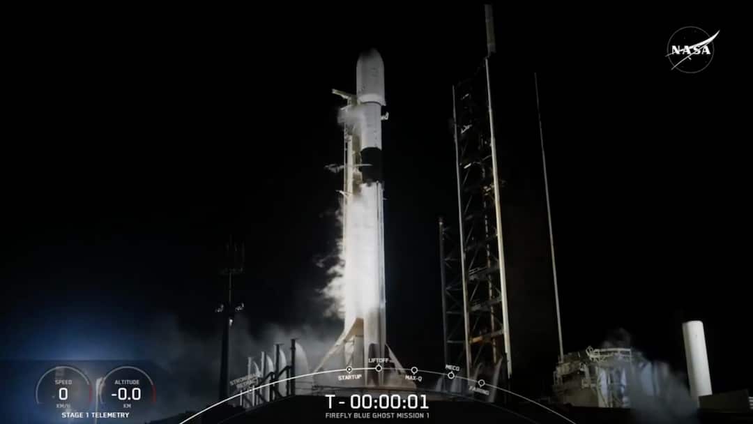 Firefly Blue Ghost mission 1 launch 10 NASA Payloads Heading To Moon 10 NASA Payloads Are Heading To The Moon As Firefly Blue Ghost Lifts Off — WATCH