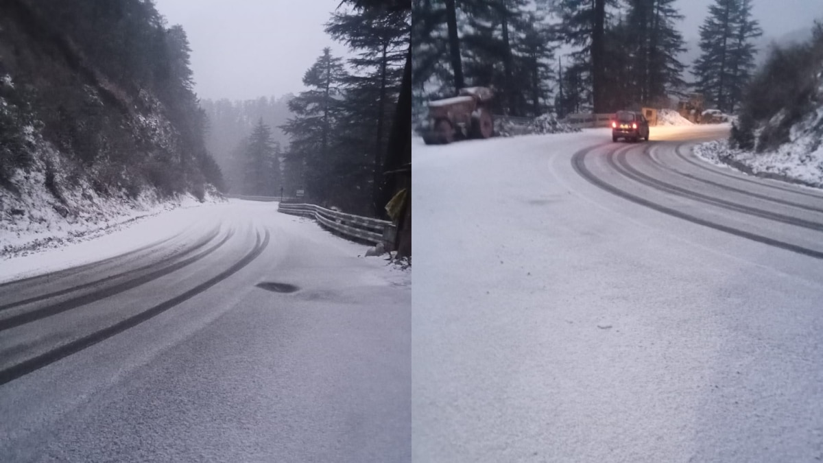 Himachal Weather: शिमला के ऊंचाई वाले इलाकों में बर्फबारी, तापमान में भारी गिरावट