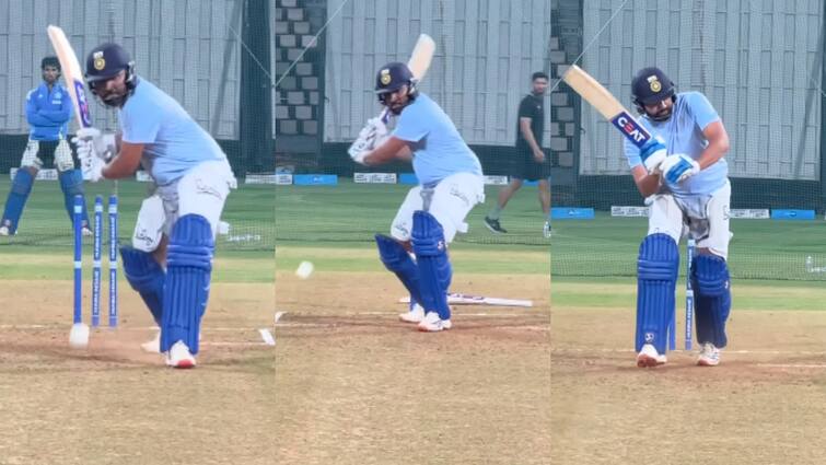 चैंपियंस ट्रॉफी से पहले रोहित शर्मा ने कसी कमर, नेट्स पर दिखाए तेवर; एक जैसी दिखने वाली वीडियो