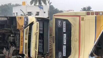 Tirupattur road accident 10 injured after govt bus upset in agricultural land Road Accident : பள்ளத்தில் கவிழ்ந்த அரசு பேருந்து! பயணிகளின் நிலை என்ன? முழு விவரம்