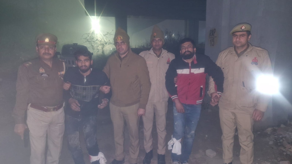 गाजियाबाद पुलिस ने एनकाउंटर में दो बदमाशों को किया गिरफ्तार, दर्ज हैं दो दर्जन आपराधिक मामले