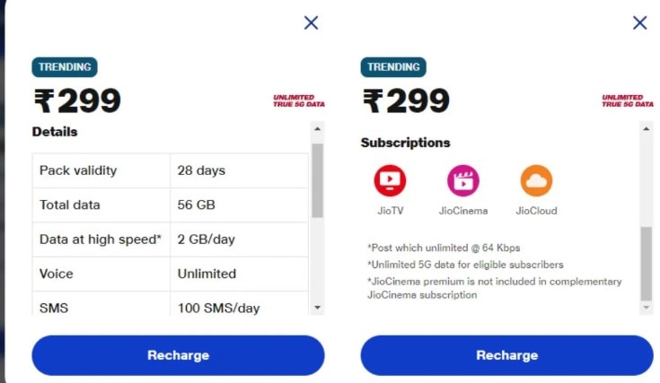ਸਿਰਫ਼ 299 ਰੁਪਏ 'ਚ 1 ਮਹੀਨੇ ਦਾ ਰੀਚਾਰਜ ਪਲਾਨ! Jio ਜਾਂ Airtel, ਇਹ ਕੰਪਨੀ ਦੇ ਰਹੀ ਜ਼ਿਆਦਾ ਫਾਇਦਾ