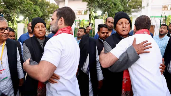 Rahul Gandhi: कांग्रेस के पूर्व अध्यक्ष राहुल गांधी ने पटना आरजेडी प्रमुख लालू यादव से मुलाकात की. इस बीच राबड़ी देवी और तेजस्वी यादव भी मौजूद रहे.