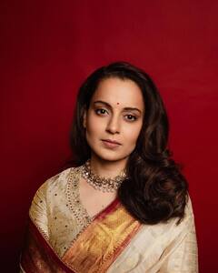Kangana Ranaut Channels Vintage Charm In A Silk Saree For Emergency, See All Pics
