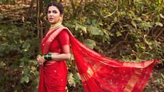 Mitali Mayekar : मराठमोळ्या मितालीचा खास लूक; लाल साडीत दिसतेय फारच सुंदर!