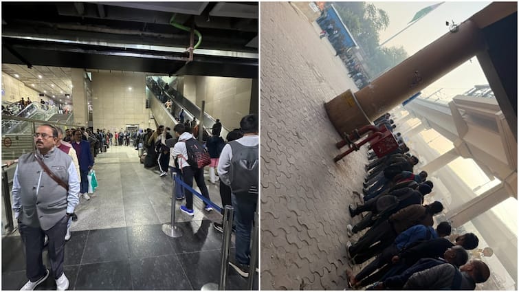 Delhi Metro News: 'Can't Afford That In Corporate Life': Long Queues At Delhi Metro Stations Leave Commuters Fuming