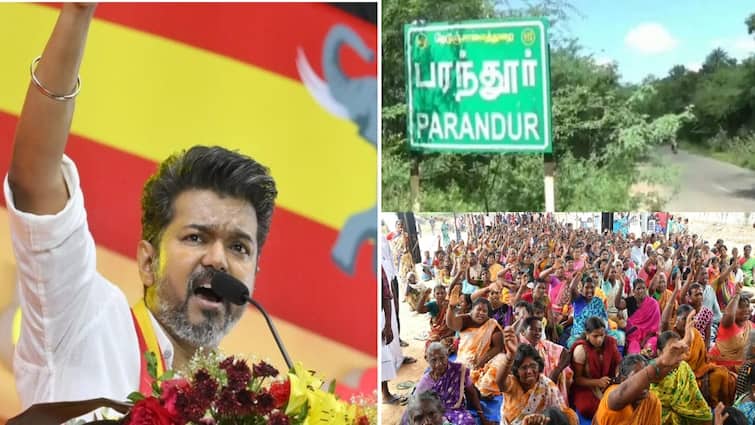 Parandur airport issue TVK Leader vijay meet protest people ahead 2026 assembly election Parandur: களத்தில் விஜய்! 2026 தேர்தலில் அரசியல் கட்சிகளுக்கு ஆட்டம் காட்டும் பரந்தூர் விமான நிலையம்!