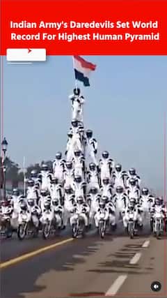 Indian Army's Daredevils Set World Record For Highest Human Pyramid