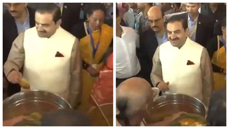 Gautam Adani offers seva at ISKCON camp at mahakumbh mela 2025 in Prayagraj Watch Video: கும்பமேளாவில் குவிந்த பக்தர்கள்.. உணவளித்து மகிழ்ந்த அதானி
